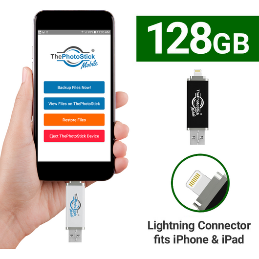 ThePhotoStick® Mobile 2.0 for iPhone and iPad (128GB)